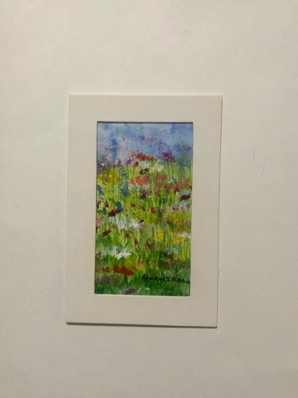 Field of Flowers Watercolor Painting